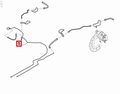 Alfa Romeo Brake Hose. Part Number 50544976
