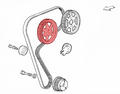 Alfa Romeo Spider Cambelt Idlers/Tensioners. Part Number 60656571