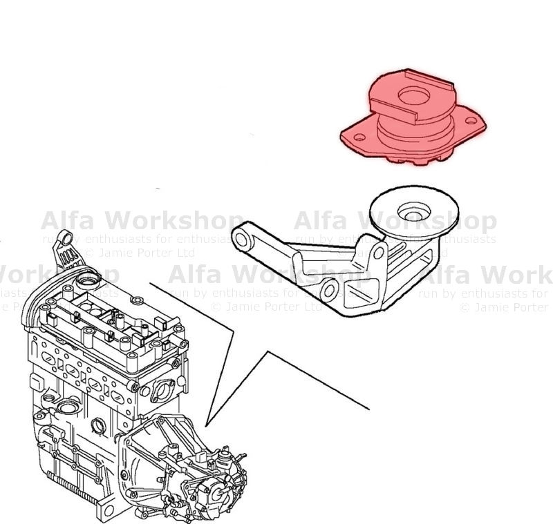 Gearbox Mounting Mount Lower/Rear for ALFA 156 1.9 2.4 97-06 JTD Diesel Febi 